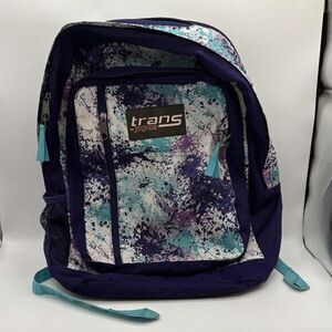 Trans By JanSport Backpack Laptop Sleeve Paint Spatter 5 Zip Compartments